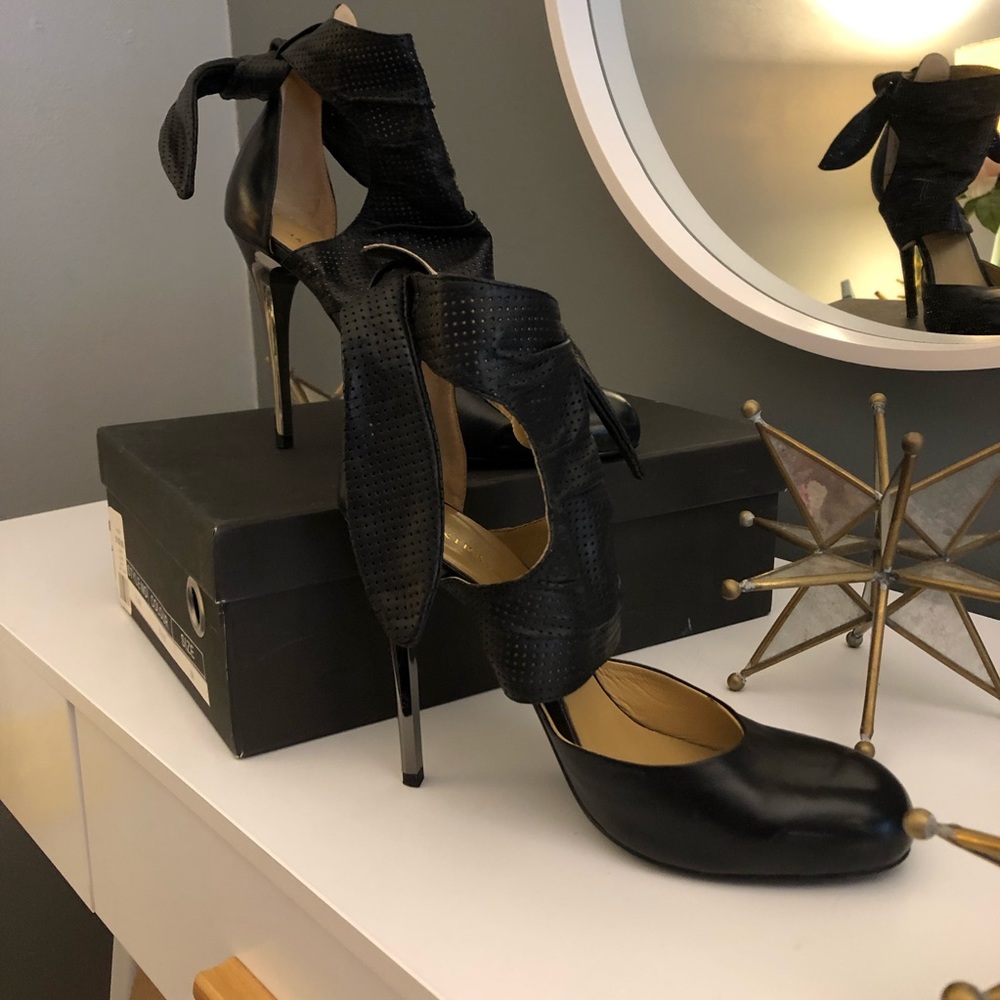 Akira stiletto black heels